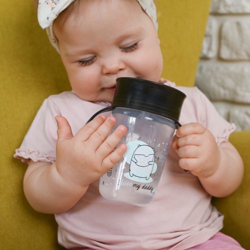 Akuku itatópohár csöpögésmentes 240 ml 360 fok I love my daddy