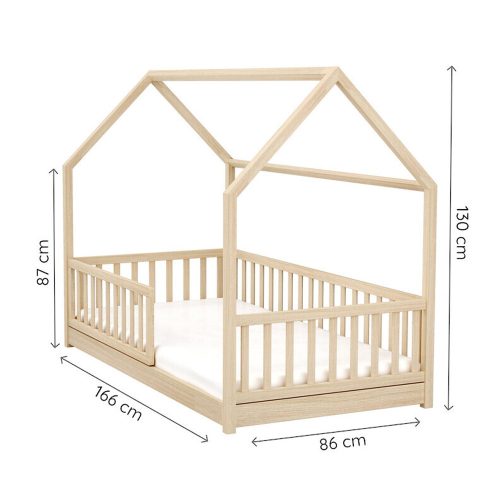 Timba Montessori házikós gyermekágy 80x160cm
