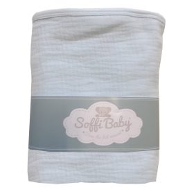 Soffi Baby takaró muszlin dupla világoskék 70x90cm