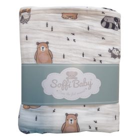 Soffi Baby takaró muszlin dupla mosómedvés 70x90cm