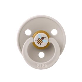   BIBS játszócumi - Studio Méhecske Colour natúr kaucsuk 0-6 hó gombaba 1db tasakban