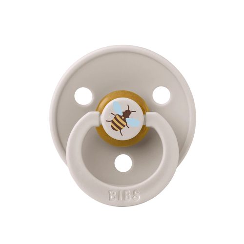 BIBS játszócumi - Studio Méhecske Colour natúr kaucsuk 18-36 hó gombaba 1db tasakban