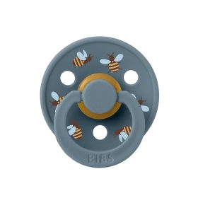   BIBS játszócumi - Studio Méhecskék Colour natúr kaucsuk 6-18 hó páva 1db tasakban