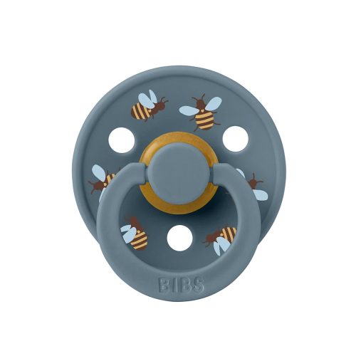 BIBS játszócumi - Studio Méhecskék Colour natúr kaucsuk 6-18 hó páva 1db tasakban
