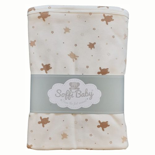 Soffi Baby takaró pamut dupla teknős bézs 80x100cm