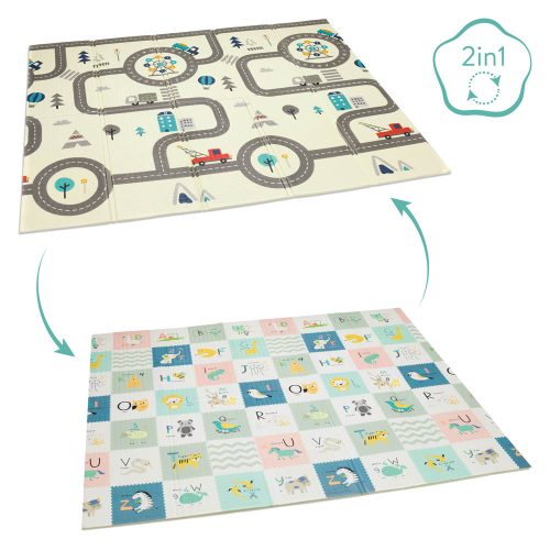 Fillikid játszószőnyeg szivacs Utca 180x200cm dobozban 2212-BOX01