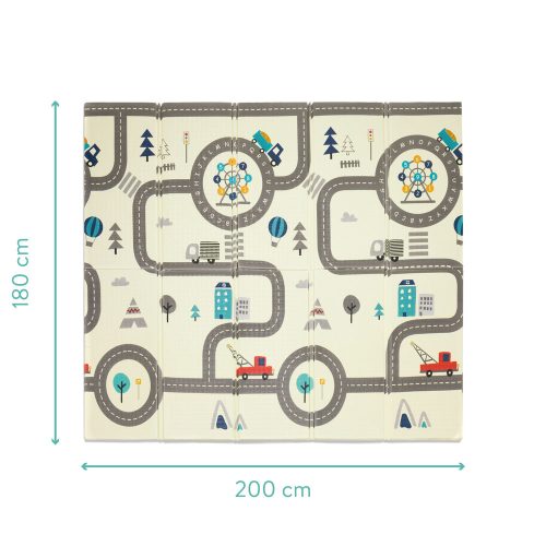 Fillikid játszószőnyeg szivacs Utca 180x200cm dobozban 2212-BOX01