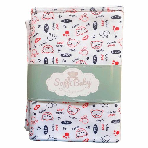 Soffi Baby takaró pamut dupla happy bear 80x100cm