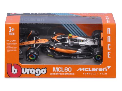 Bburago 1/43 F1 versenyautó - Mclaren MCL60 #4 (Lando Norris