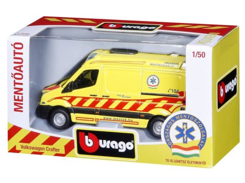 Bburago Magyar Mentőautó VW Crafter 1:50