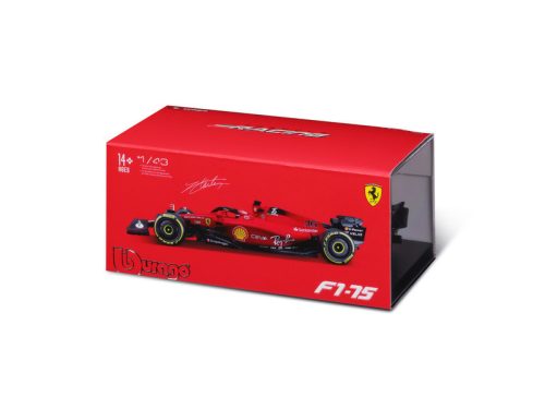 Bburago 1/43 Ferrari versenyautó - F1-75(sisakkal)