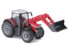 Bburago 10 cm traktor - Massey Ferguson markolóval