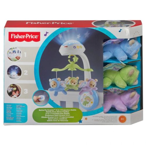 Fisher-Price 3 az 1-ben Mobil álommackó Baba zenélő éjszakai fény hangokkal
