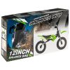 12 colos futóbicikli Moto X Balance Motocross Bike fekete/zöld