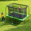 Thorpe Sports kültéri trambulin, téglalap alakú, hálóval, 366 x 244 cm
