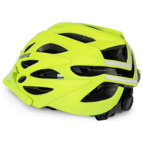 Verve kerékpáros sisak, M-es méret (55-58 cm), neonsárga