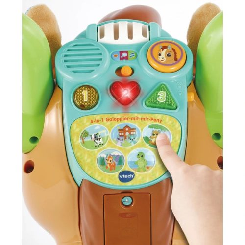 VTech 4 az 1-ben Ride-on autó Gallop-with-Me póni interaktív járássegítőként