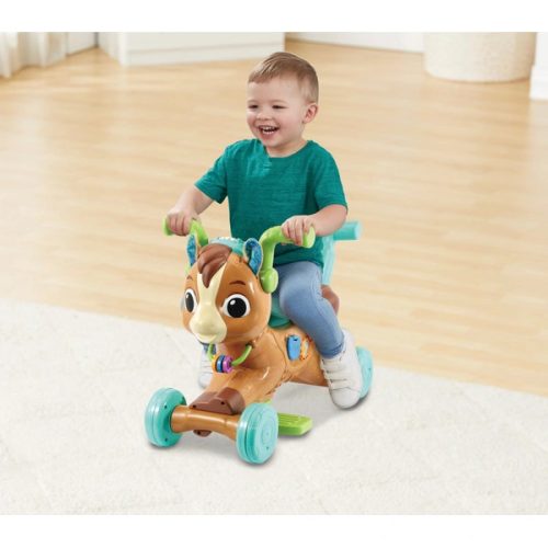 VTech 4 az 1-ben Ride-on autó Gallop-with-Me póni interaktív járássegítőként