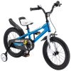 16 colos gyerek freestyle kerékpár pótkerekekkel, kék