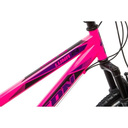 24 colos Luna MTB hegyikerékpár, neonrózsaszín