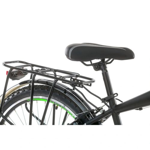 24 colos ATB városi kerékpár, matt fekete, StVZO kompatibilis