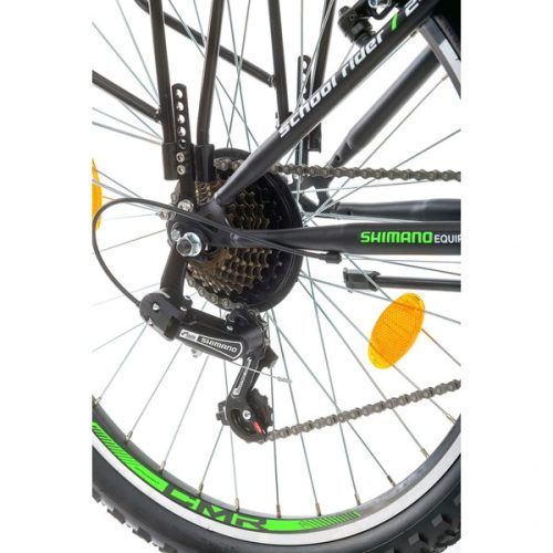 24 colos ATB városi kerékpár, matt fekete, StVZO kompatibilis