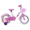 14 colos gyermekbicikli Chipmunk Lollipop pótkerekekkel, rózsaszín és fehér színben