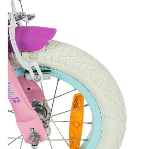 12 colos gyerekbicikli Suzy pótkerekekkel, rózsaszín