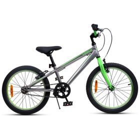 18 colos gyerekbicikli Verve ACE ezüstszürke/neonzöld