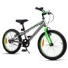 18 colos gyerekbicikli Verve ACE ezüstszürke/neonzöld