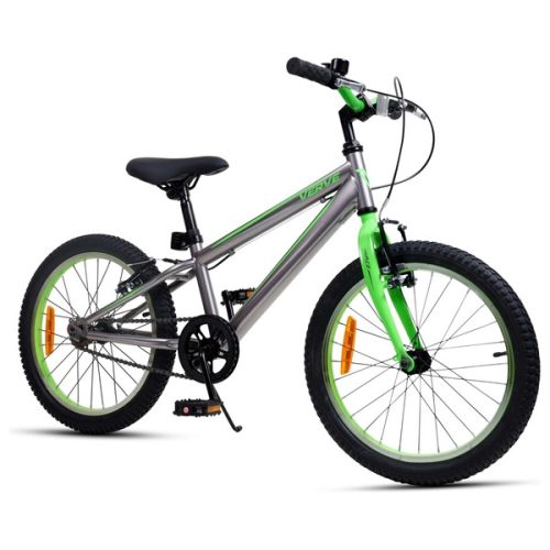 18 colos gyerekbicikli Verve ACE ezüstszürke/neonzöld