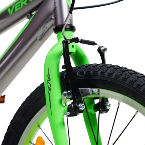 18 colos gyerekbicikli Verve ACE ezüstszürke/neonzöld