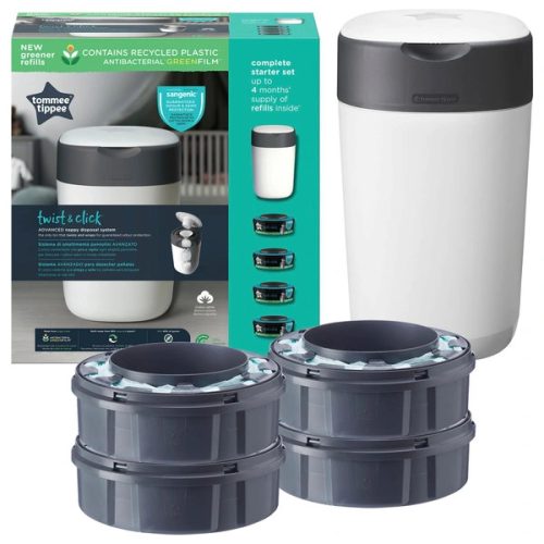 Tommee Tippee Twist & Click Advanced pelenkavödör 4 db-os utántöltő kazettával