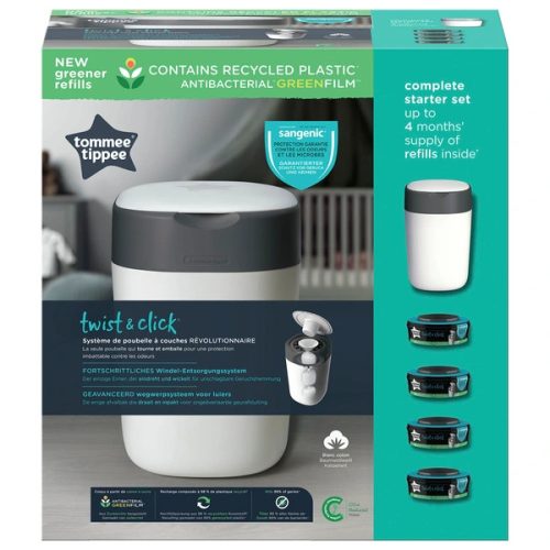 Tommee Tippee Twist & Click Advanced pelenkavödör 4 db-os utántöltő kazettával