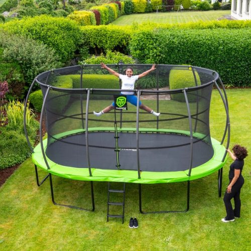 Thorpe Sports kültéri trambulin ovális hálóval 305 x 457 cm