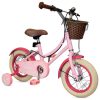 12 colos Verve Summer gyermekkerékpár pótkerekekkel, rózsaszín