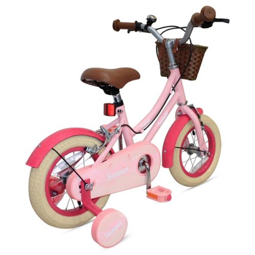 12 colos Verve Summer gyermekkerékpár pótkerekekkel, rózsaszín