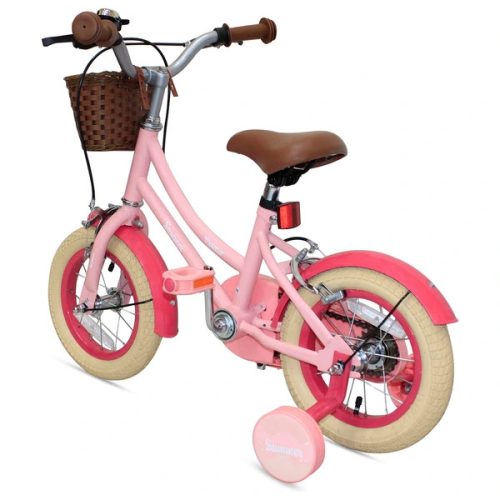12 colos Verve Summer gyermekkerékpár pótkerekekkel, rózsaszín