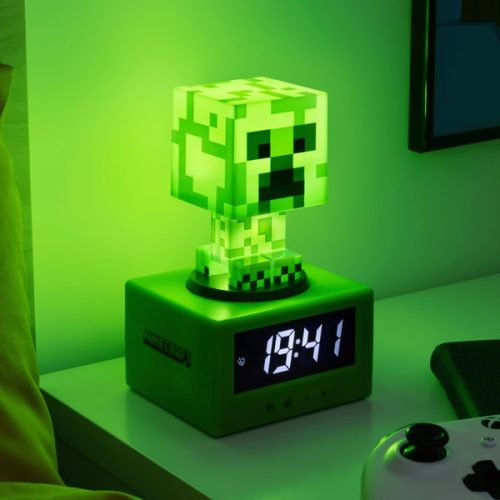 Paladone Minecraft Creeper gyerek ébresztőóra és éjszakai fény