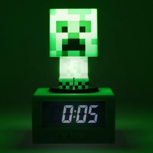 Paladone Minecraft Creeper gyerek ébresztőóra és éjszakai fény