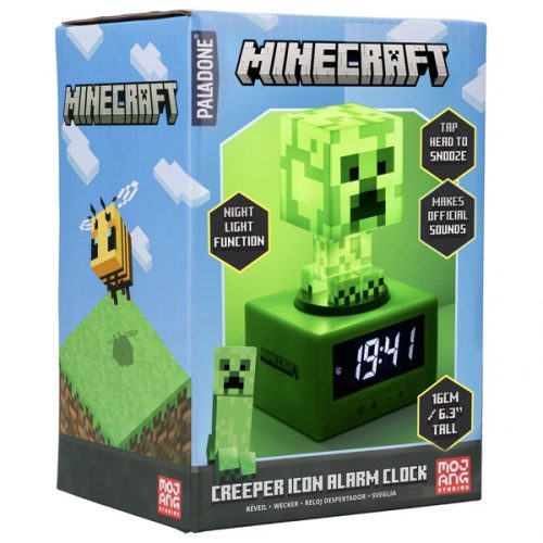 Paladone Minecraft Creeper gyerek ébresztőóra és éjszakai fény