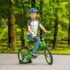 16 colos Verve Max gyermekkerékpár pótkerekekkel, zöld