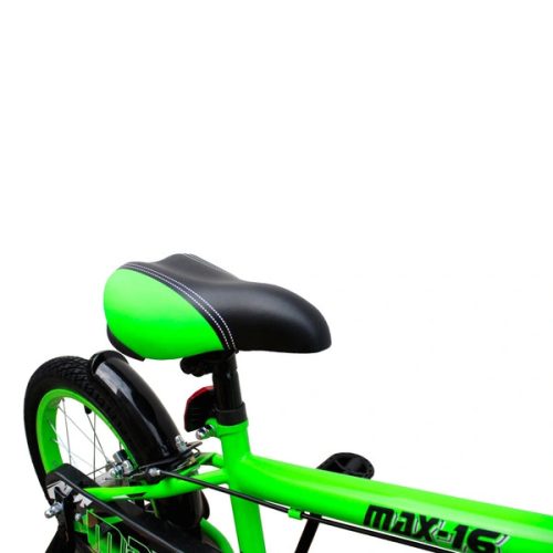 16 colos Verve Max gyermekkerékpár pótkerekekkel, zöld