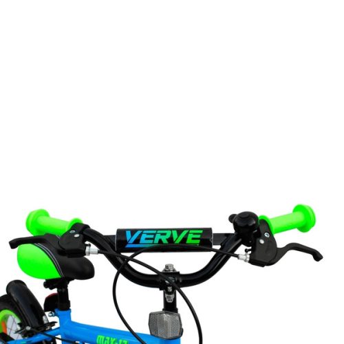 12 colos Verve Max gyermekkerékpár pótkerekekkel, kék/zöld