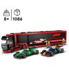 LEGO City Formula 1 Szállítóautó RB20 és AMR24 F1 versenyautókkal 60445