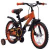 16 colos gyerekkerékpár Strike pótkerekekkel, narancssárga/fekete