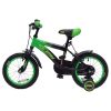 14 colos gyerekkerékpár Strike pótkerekekkel, zöld/fekete