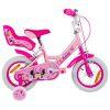 12 colos Disney Minnie egér gyerekbicikli pótkerekekkel, rózsaszín/lila