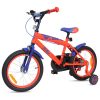 16 colos gyerekbicikli Pókember pótkerekekkel, piros/kék