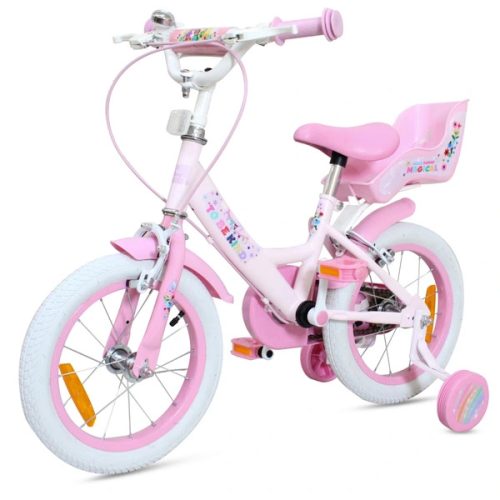 14 colos Disney Princess gyerekbicikli pótkerekekkel, rózsaszín